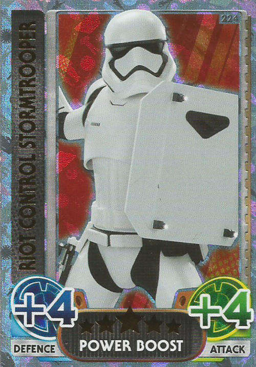 STAR WARS 2015/16 - FORCE ATTAX MOVIE SERIES 4 - POWER BOOST `RAINBOW FOIL` CARD 224
