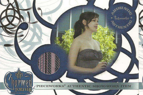 ROSE McGOWAN - CHARMED `FOREVER` TV SERIES - `AUTHENTIC PIECEWORKS` TRADING CARD PW3