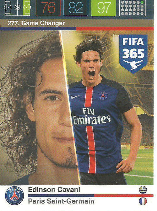 EDINSON CAVANI  - PANINI FIFA 365 - "GAME CHANGER" TRADING CARD