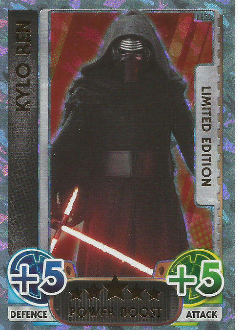 KYLO REN - TOPPS `STAR WARS F/ATTAX MOVIE SERIES 4` 2016 - `LIMITED EDITION`CARD LESD