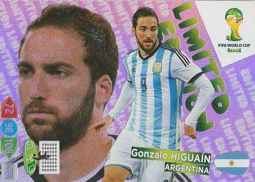 GONZALO HIGUAIN - WORLD CUP 2014 ADRENALYN XL - "RARE" "LIMITED EDITION"  CARD