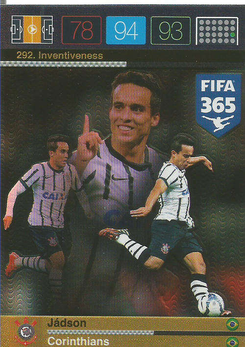 JADSON  - PANINI FIFA 365 - "INVENTIVENESS" TRADING CARD