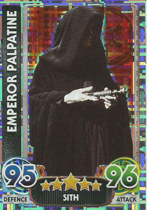 STAR WARS 2015/16 - FORCE ATTAX MOVIE SERIES 4 - EMP. PALPATINE `RAINBOW FOIL` CARD 203
