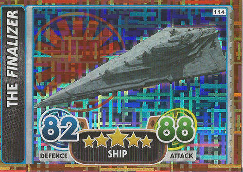 STAR WARS 2016 - FORCE ATTAX `EXTRA` - THE FINALIZER `RAINBOW FOIL` CARD 114