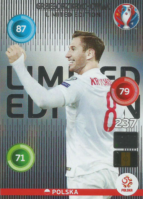 EURO 2016 by PANINI - GRZEGORZ KRYCHOWIAK "CLASSIC LIMITED EDITION" TRADING CARD