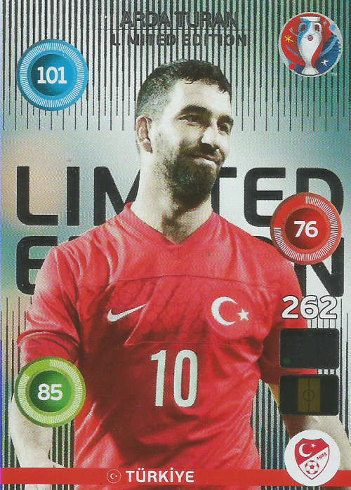 EURO 2016 by PANINI - ARDA TURAN "CLASSIC LIMITED EDITION" TRADING CARD
