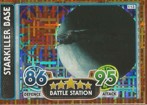 STAR WARS 2016 - FORCE ATTAX `EXTRA` - STARKILLER BASE `RAINBOW FOIL` CARD 113