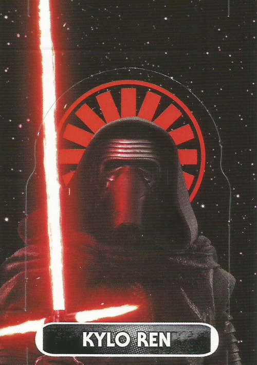 STAR WARS 2016 - FORCE ATTAX `EXTRA` - KYLO REN `RARE STAND-UP` CARD 135