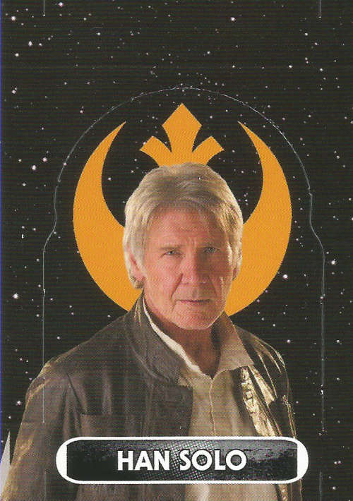 STAR WARS 2016 - FORCE ATTAX `EXTRA` - HAN SOLO `RARE STAND-UP` CARD 132