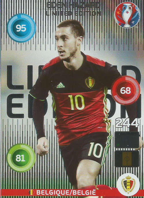 EURO 2016 by PANINI - EDEN HAZARD "CLASSIC LIMITED EDITION" TRADING CARD