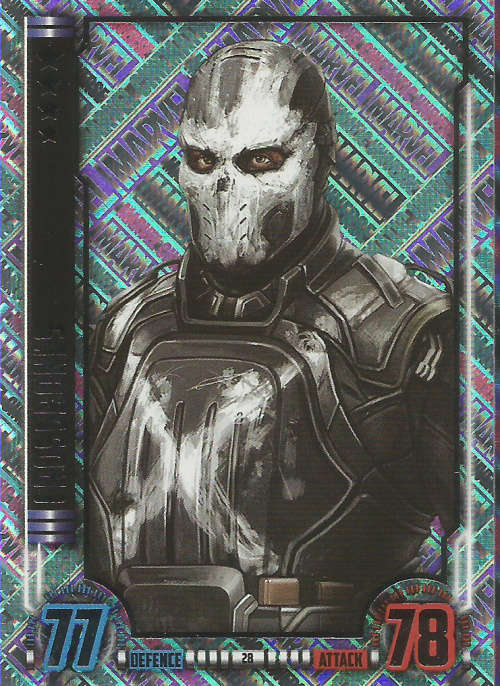 MARVEL HERO ATTAX UNIVERSE 2016 - CROSSBONES `UNIQUE HOLOGRAPHIC` TRADING CARD 28