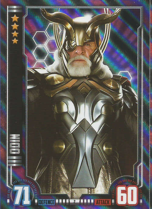 MARVEL HERO ATTAX UNIVERSE 2016 - ODIN  `HOLOGRAPHIC` FOIL TRADING CARD 2