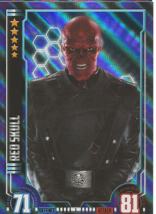 MARVEL HERO ATTAX UNIVERSE 2016 - RED SKULL  `HOLOGRAPHIC` FOIL TRADING CARD 3