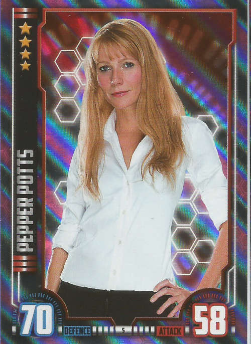 MARVEL HERO ATTAX UNIVERSE 2016 - PEPPER POTTS  `HOLOGRAPHIC` FOIL TRADING CARD 5