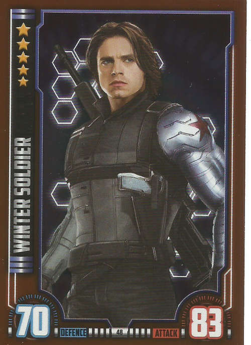 MARVEL HERO ATTAX UNIVERSE 2016 - WINTER SOLDIER  `BRONZE MIRROR` FOIL TRADING CARD 48