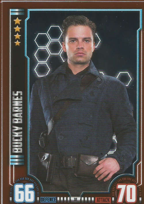 MARVEL HERO ATTAX UNIVERSE 2016 - BUCKY BARNES `BRONZE MIRROR` FOIL TRADING CARD 38