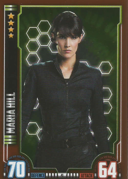 MARVEL HERO ATTAX UNIVERSE 2016 - MARIA HILL `BRONZE MIRROR` FOIL TRADING CARD 41