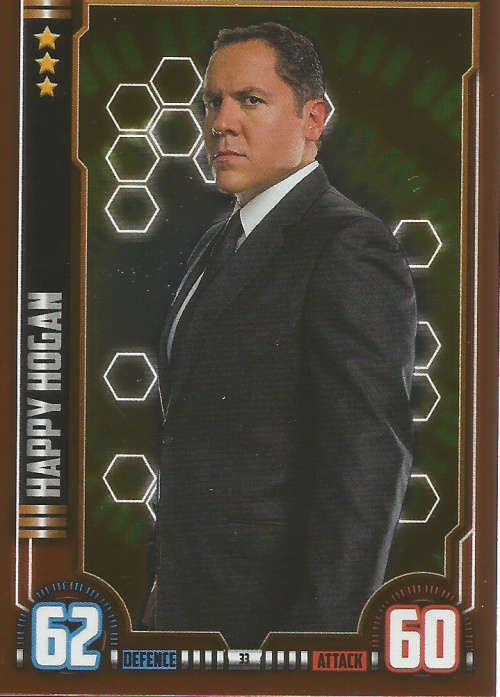 MARVEL HERO ATTAX UNIVERSE 2016 - HAPPY HOGAN `BRONZE MIRROR` FOIL TRADING CARD 33