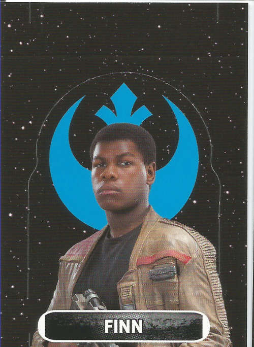 STAR WARS 2016 - FORCE ATTAX `EXTRA` - FINN `RARE STAND-UP` CARD 129