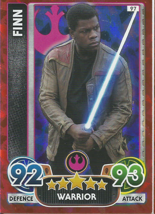 STAR WARS 2016 - FORCE ATTAX `EXTRA` - FINN `FOIL` CARD 97