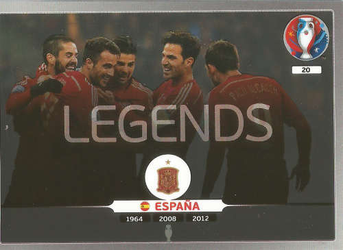 PANINI EURO 2016 - "SPAIN" "LEGENDS" TRADING CARD 20