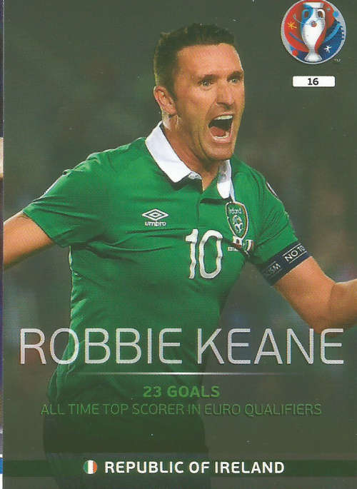PANINI EURO 2016 - ROBBIE KEANE "LEGENDS" TRADING CARD 16