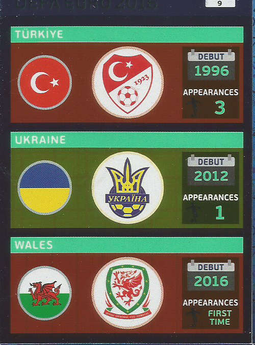 PANINI EURO 2016 - LOGO "LOGO" FOIL TRADING CARD 9