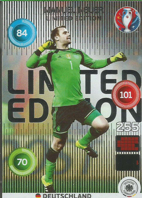 EURO 2016 by PANINI - MANUEL NEUER "CLASSIC LIMITED EDITION" TRADING CARD