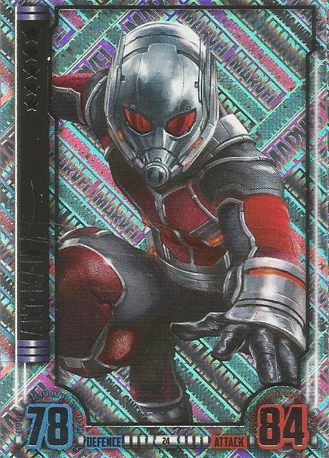 MARVEL HERO ATTAX UNIVERSE 2016 - ANT-MAN  `UNIQUE HOLOGRAPHIC` TRADING CARD 24