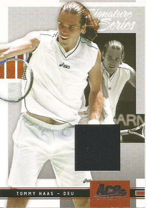 TOMMY HAAS - ACE AUTHENTIC 2005 -  "SIGNATURE SERIES""JERSEY MEMO" CARD 399 of 500
