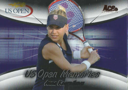 ANNA KOURNIKOVA - ACE AUTHENTIC 07 "US OPEN MEMORIES" TENNIS COLLECTION  - TRADING CARD USOM10