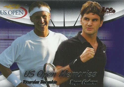 ROGER FEDERER - ACE AUTHENTIC 2007 "US OPEN MEMORIES" TENNIS COLLECTION - TRADING CARD USOM15