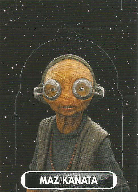 STAR WARS 2016 - FORCE ATTAX `EXTRA` - MAZ KANATA `RARE STAND-UP` CARD 137
