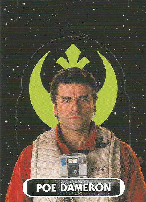 STAR WARS 2016 - FORCE ATTAX `EXTRA` - POE DAMERON `RARE STAND-UP` CARD 131