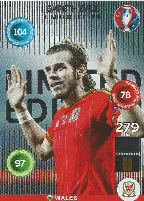 EURO 2016 by PANINI - GARETH BALE "CLASSIC LIMITED EDITION" TRADING CARD