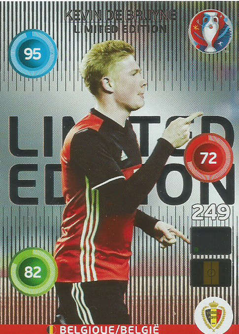 EURO 2016 by PANINI - KEVIN DE BRUYNE "CLASSIC LIMITED EDITION" TRADING CARD