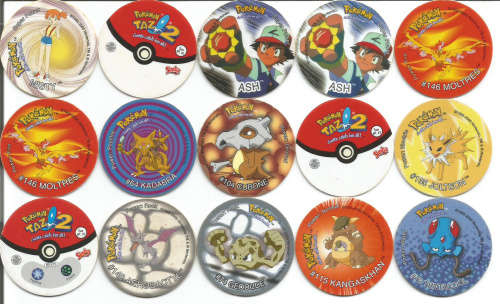 TAZOS - TAZOS by "SIMBA" - MIXED LOT of 15 COLLECTABLE TAZOS - LOT F