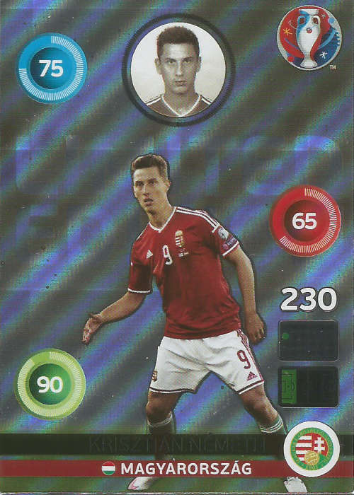 EURO 2016 by PANINI - KRISZTIAN NEMETH "GLOSS LIMITED EDITION" TRADING CARD