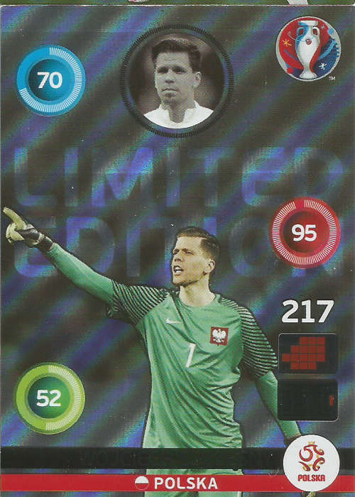EURO 2016 by PANINI - WOJCIECH SZCZESNY "GLOSS LIMITED EDITION" TRADING CARD