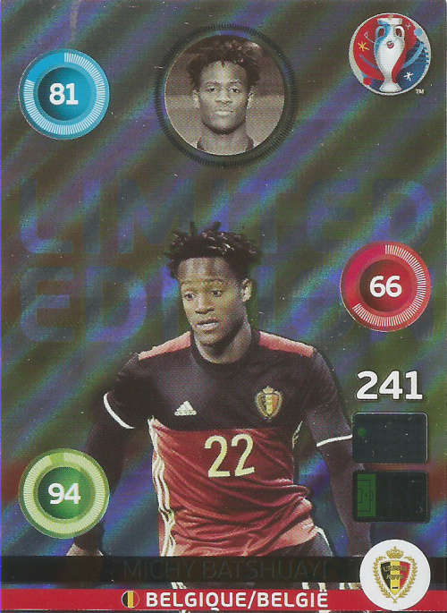 EURO 2016 by PANINI - MICHY BATSHUAYI "GLOSS LIMITED EDITION" TRADING CARD