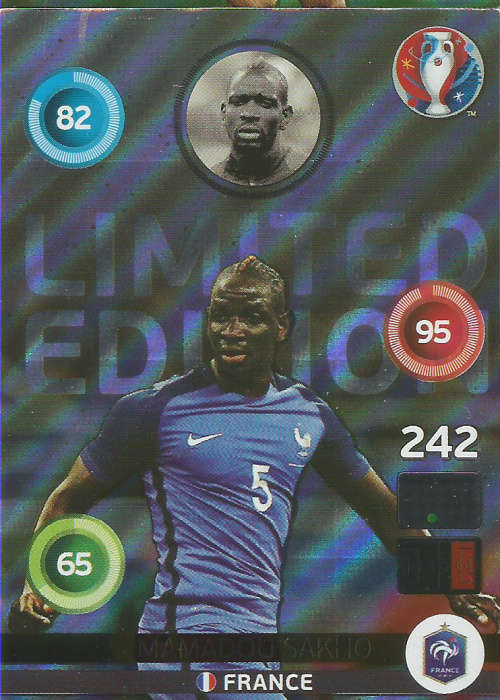 EURO 2016 by PANINI - MAMADOU SAKHO "GLOSS LIMITED EDITION" TRADING CARD
