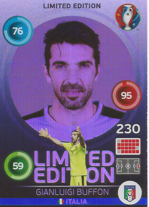 GIGI BUFFON - EURO 2016 by PANINI -  "HERO LIMITED EDITION" TRADING CARD