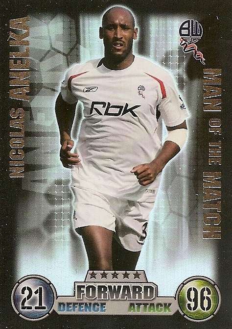 MATCH ATTAX 07/08 - NICOLAS ANELKA "M/MATCH" TRADING CARD