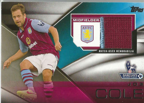JOE COLE - TOPPS "PREMIER GOLD" 2014/15 - AUTHENTIC "CERTIFIED GAME USED JERSEY" CARD FFR-JCE