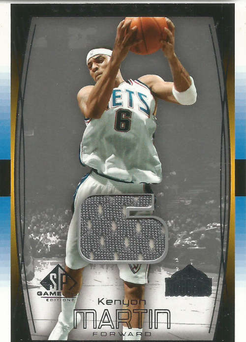 KENYON MARTIN - UD 2004 GAME USED "JERSEY" GAME APPAREL TRADING CARD