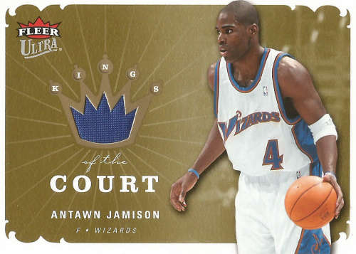 ANTAWN JAMISON -  FLEER 2006 GAME USED "COURT KINGS" GAME APPAREL TRADING CARD