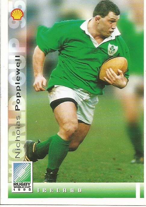 NICHOLAS POPPLEWELL - SPORTS DECK `RUGBY WORLD CUP 95` -  BASE TRADING CARD 179