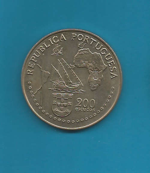 PORTUGAL 1994 - 200 ESCUDOS `TRATADO DE TORDESILHAS` - VF CONDITION