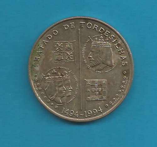 PORTUGAL 1994 - 200 ESCUDOS `TRATADO DE TORDESILHAS` - VF CONDITION