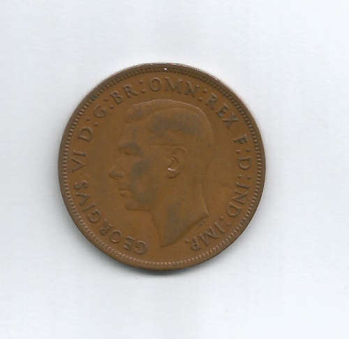GREAT BRITAIN - 1938 ONE PENNY COIN - F. CONDITION